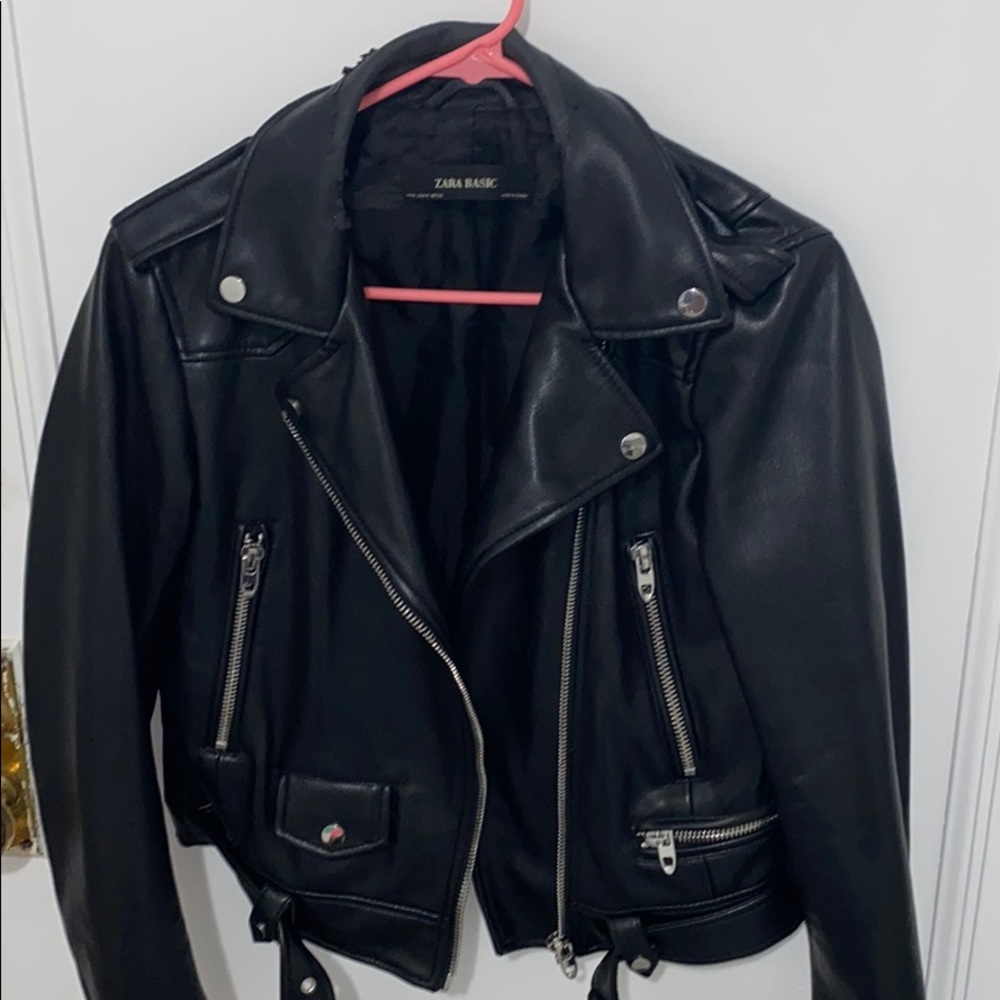 Zara leather faux coat